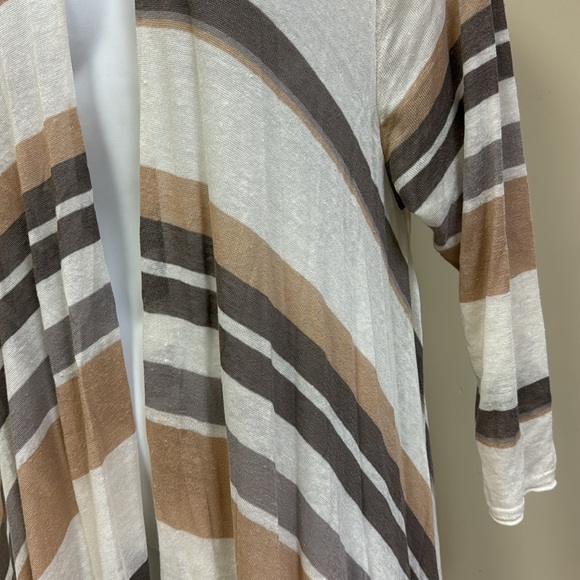 Plus size ZOZO open front poncho with fringe - Picture 2 of 5